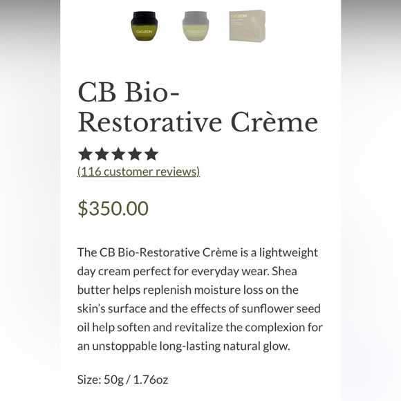 CB Bio Restorative Cream - SAMPLE - Picture 5 of 9
